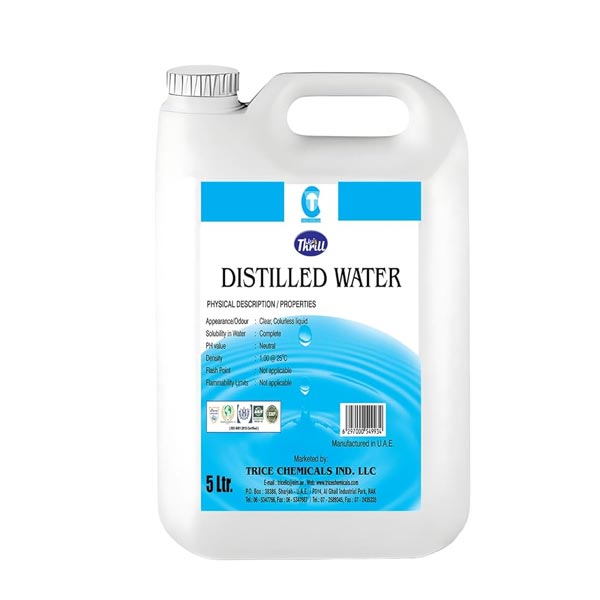 Thrill Distilled Water 5L Supplier in Dubai