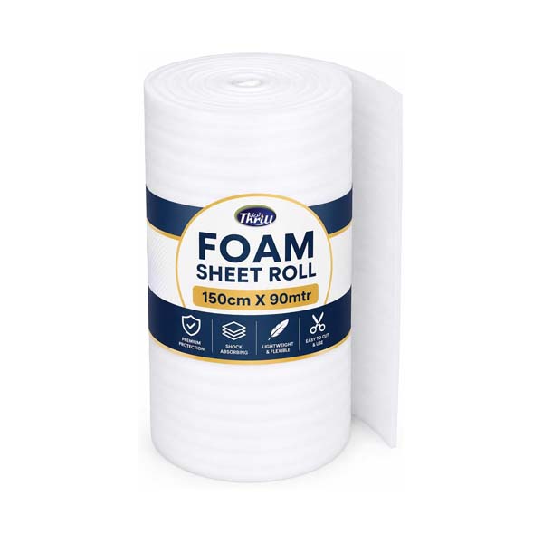 Thrill Foam Sheet Roll for Packing & Moving 150cm x 90 Meter 